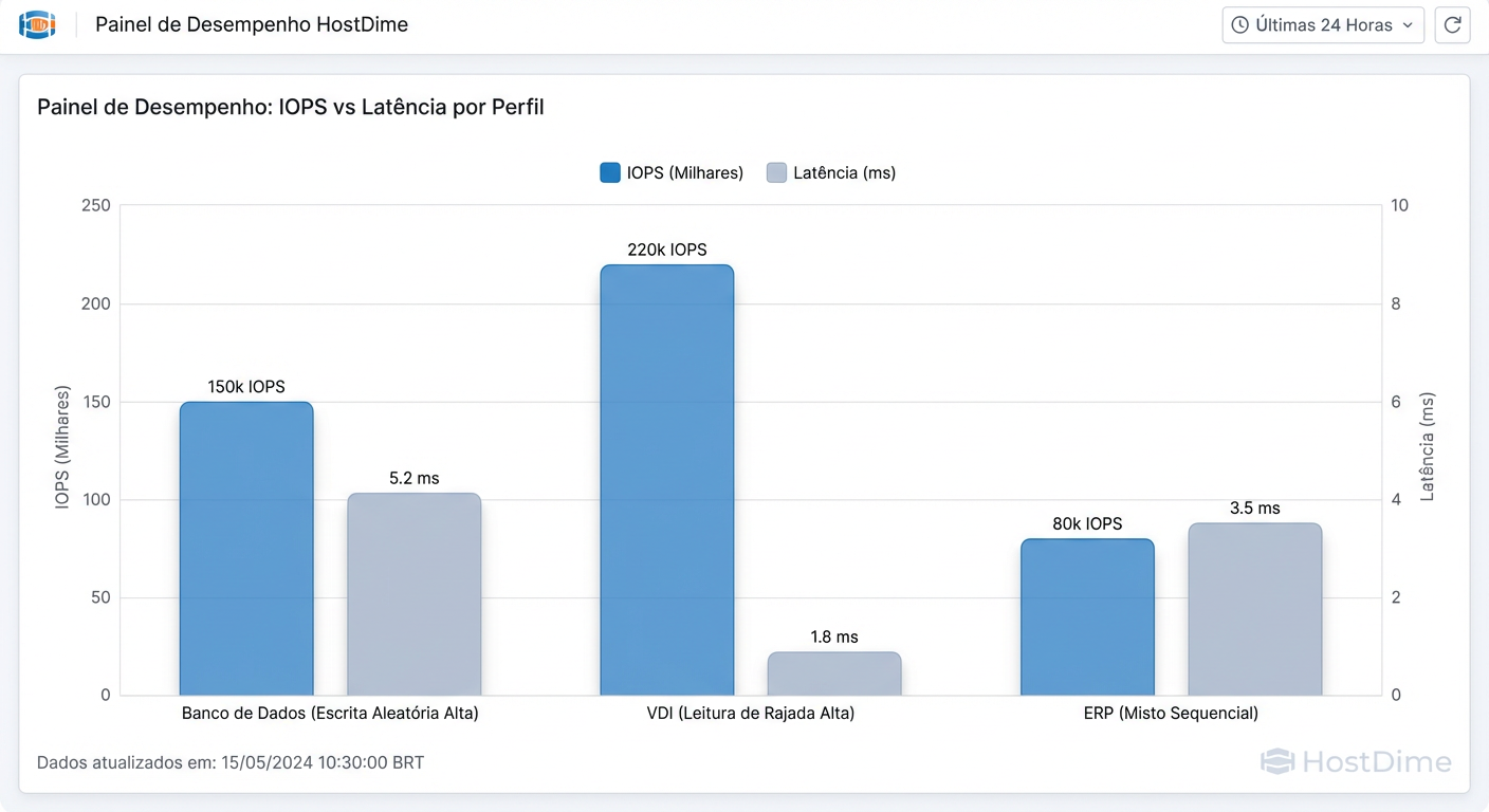 Perfis de Workload: Tuning para VDI (foco em cache de leitura) é o oposto do tuning para DB (foco em latência de escrita).