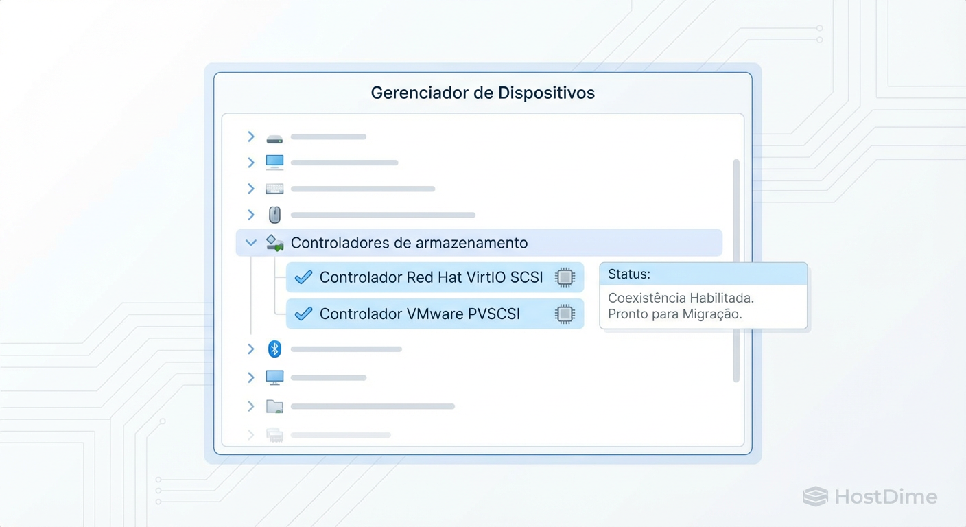 O segredo do boot: Coexistência de controladores SCSI antes do desligamento final no VMware.