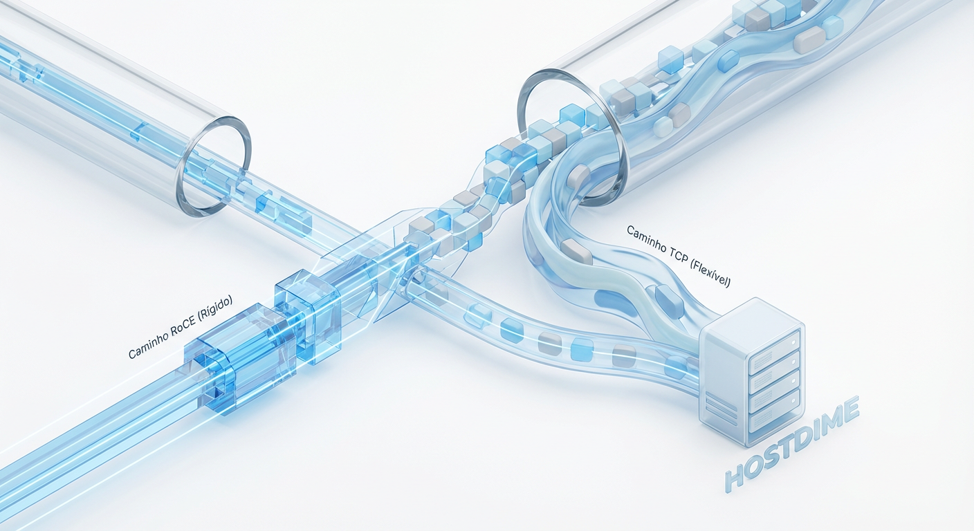 NVMe-oF TCP vs RoCE: Análise Pragmática de Performance e Deploy em 2025