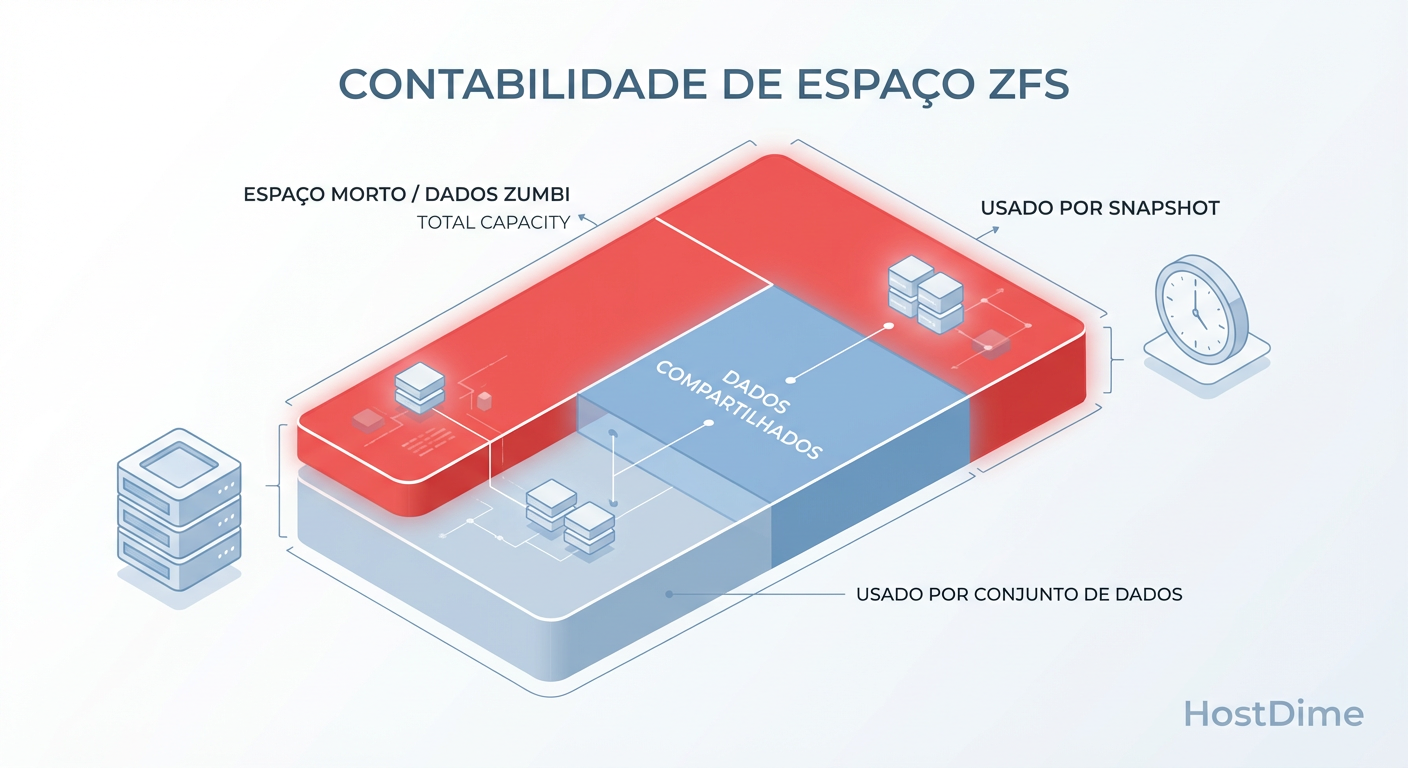 O Triângulo das Bermudas do df -h: Por que apagar arquivos no sistema de arquivos não libera espaço se um snapshot os segura.