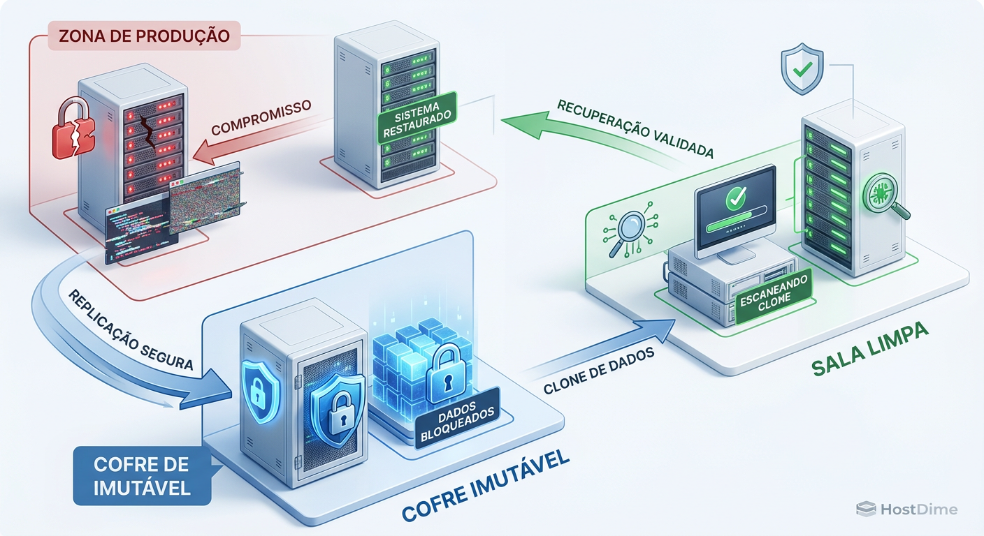 O fluxo de recuperação limpa: garantindo a integridade antes da restauração.