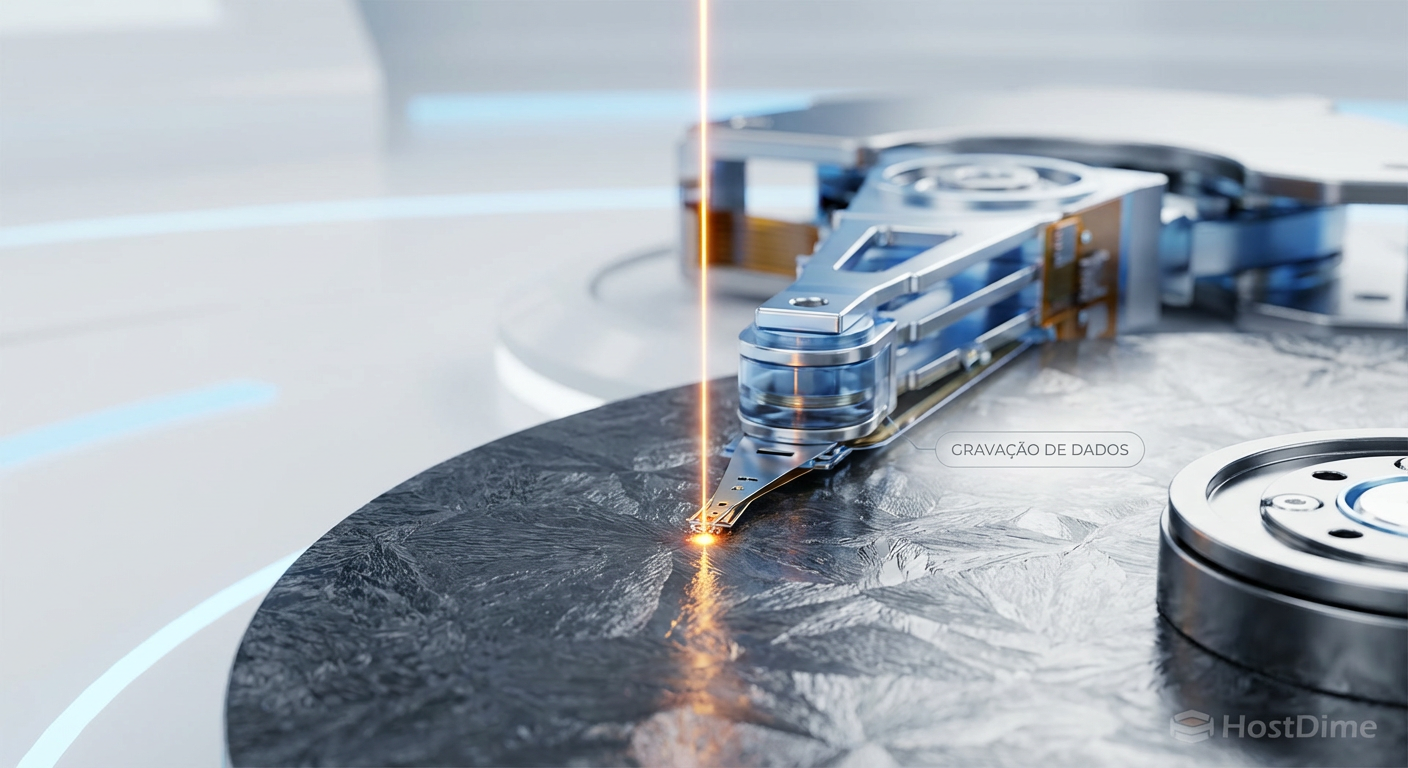 A singularidade da densidade: Discos de 50TB, HAMR e o novo limite físico