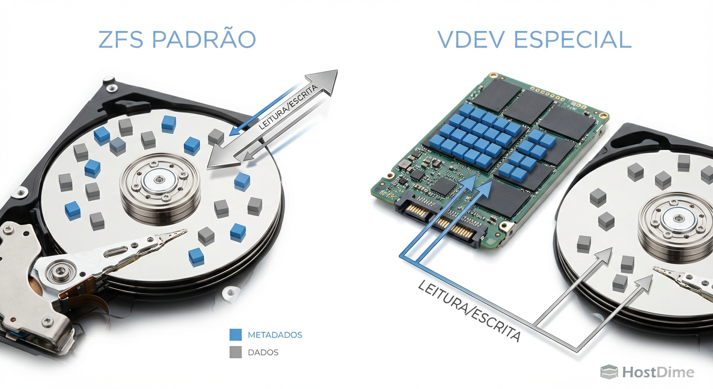 Fig. 1: Segregação física de Metadados e Dados.
