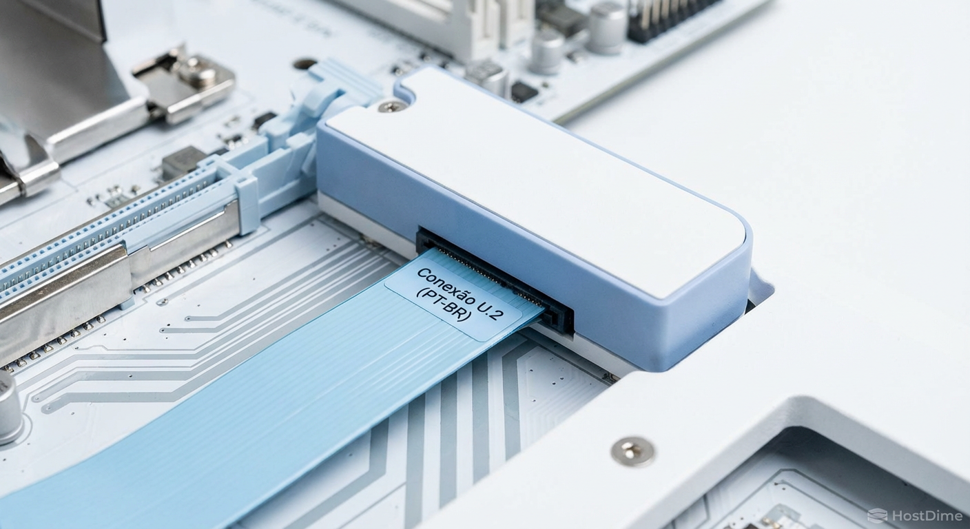 Fig. 2: A 'gambiarra' de ouro: Adaptador M.2 para U.2 permite usar SSDs de datacenter em placas-mãe comuns.