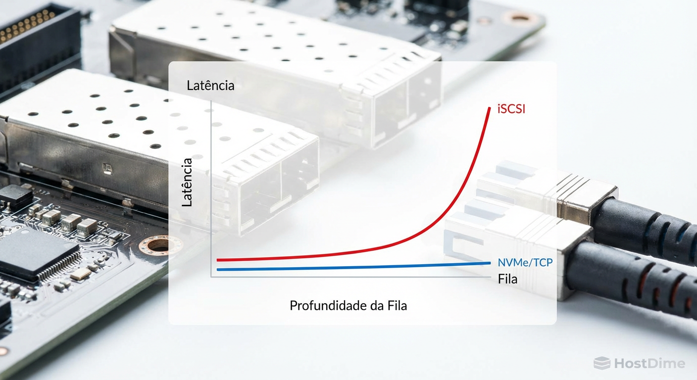 Fig. 2: Comportamento da latência sob carga intensa (High Queue Depth).