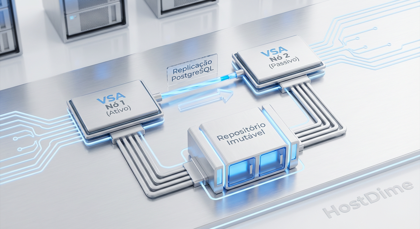 Fig. 2: Topologia do Cluster Ativo/Passivo no Veeam Software Appliance (VSA).