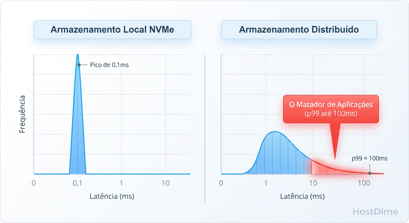 Média vs. P99: A latência de cauda em sistemas distribuídos é o que realmente derruba aplicações sensíveis.