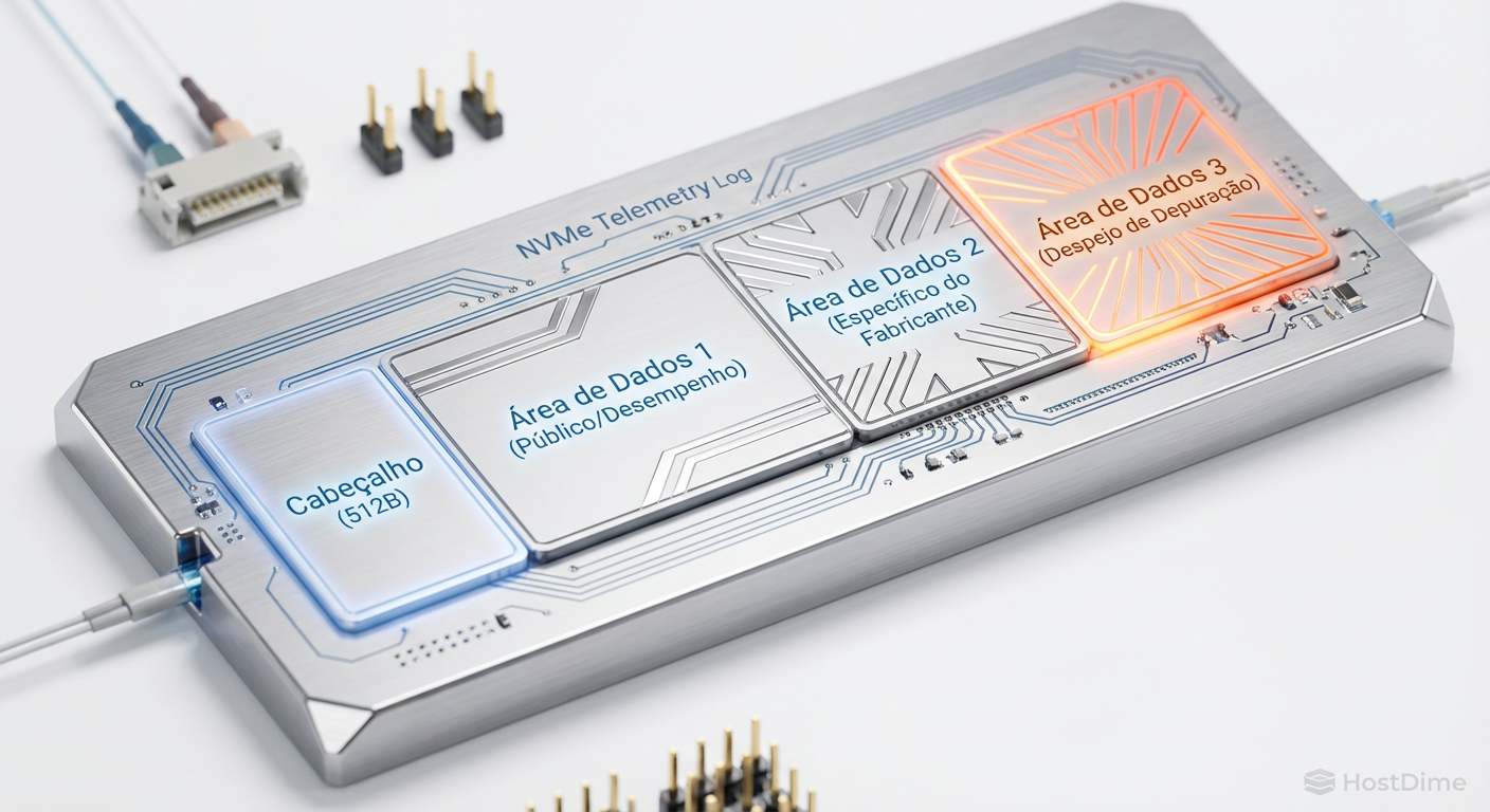 Fig. 2: Estrutura do Log de Telemetria (0x07/0x08). A Área 3 geralmente contém os dumps de memória vitais para RCA.
