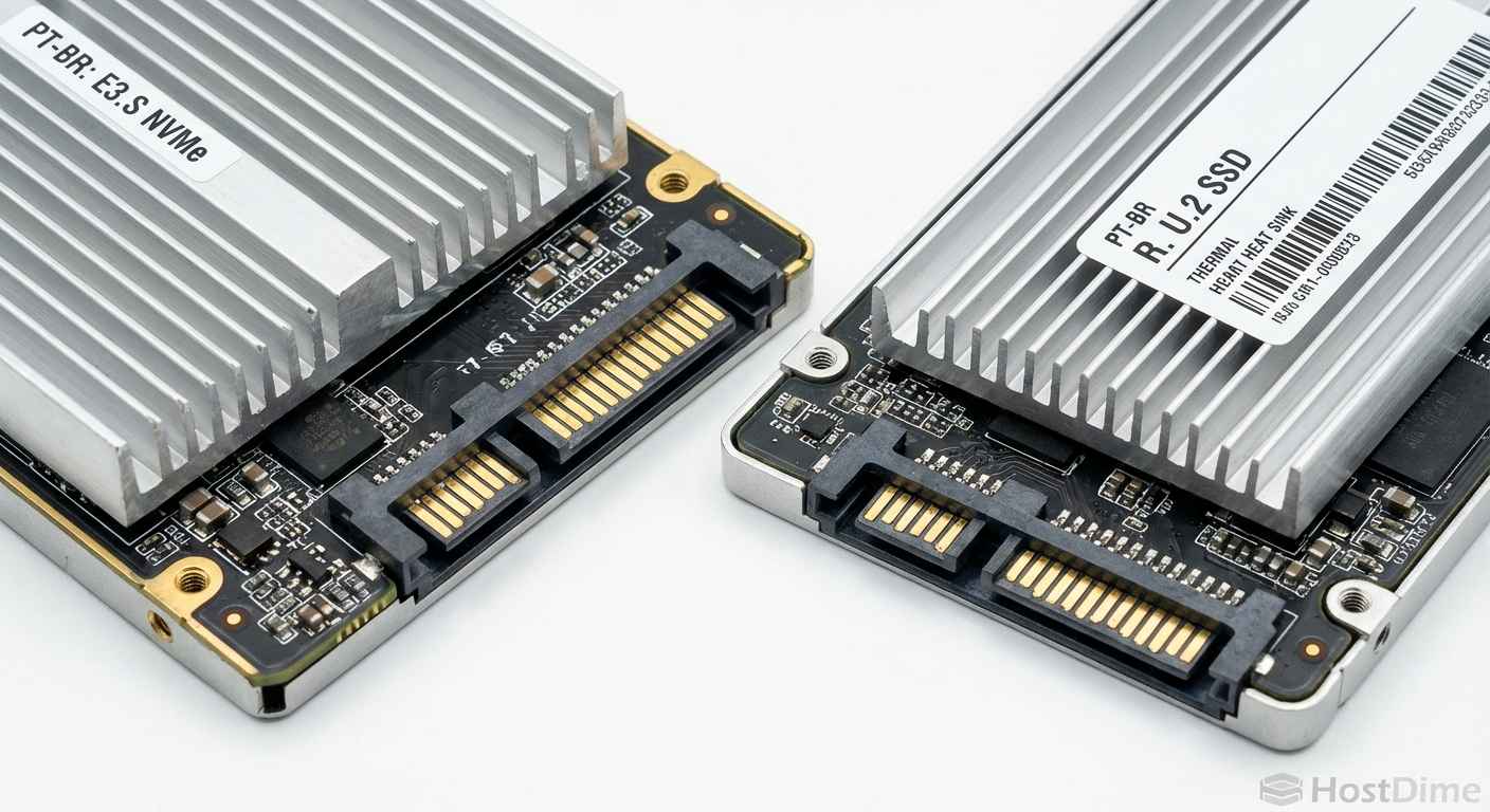 Anatomia do SSD E3.S: como o novo padrão EDSFF supera o U.2 em refrigeração e integridade de sinal