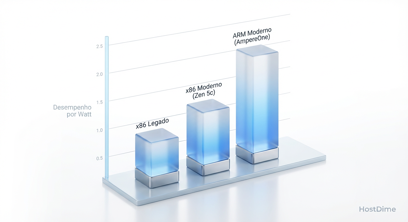 Fig 2. Eficiência energética em cargas de trabalho de armazenamento distribuído (Ceph).