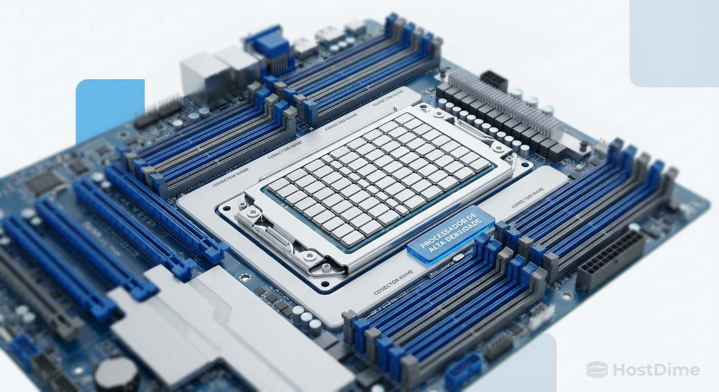 Fig 3. A densidade de núcleos dos processadores modernos permite gerenciar centenas de SSDs NVMe simultaneamente.