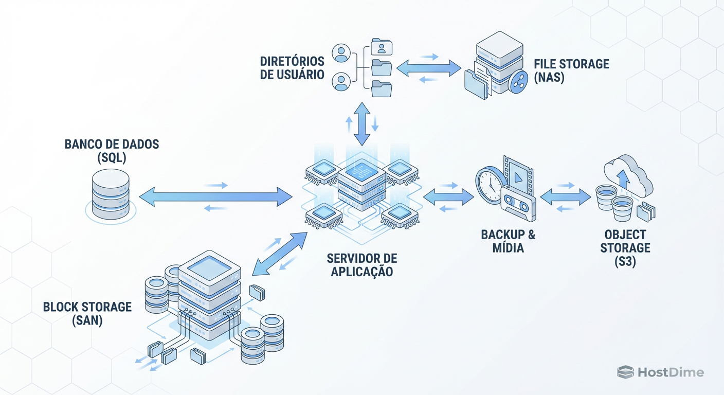 Fig. 3: Arquitetura de Referência Moderna: Orquestrando múltiplos tipos de storage em uma única solução.