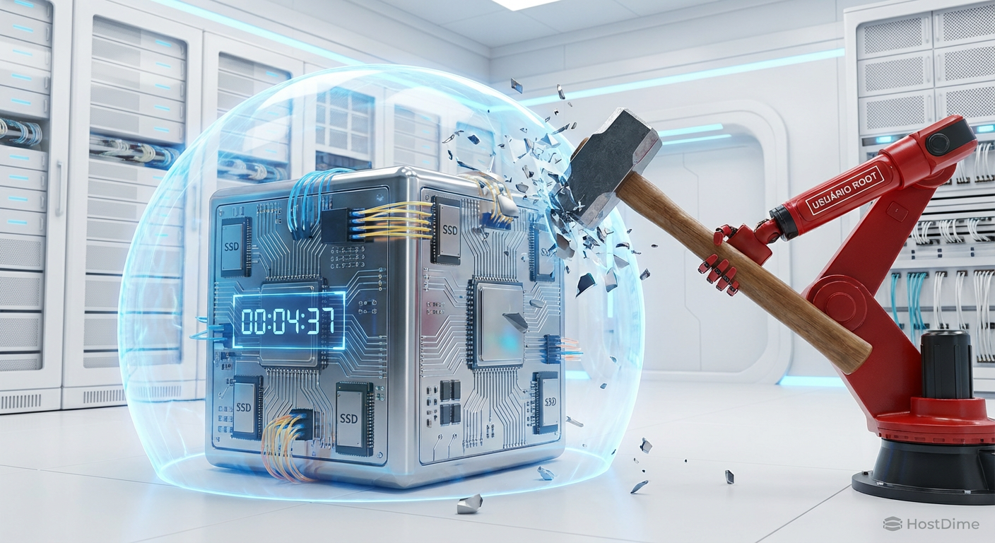 O conceito de imutabilidade: uma barreira temporal que protege os dados contra exclusão, ignorando até mesmo comandos de privilégio máximo.