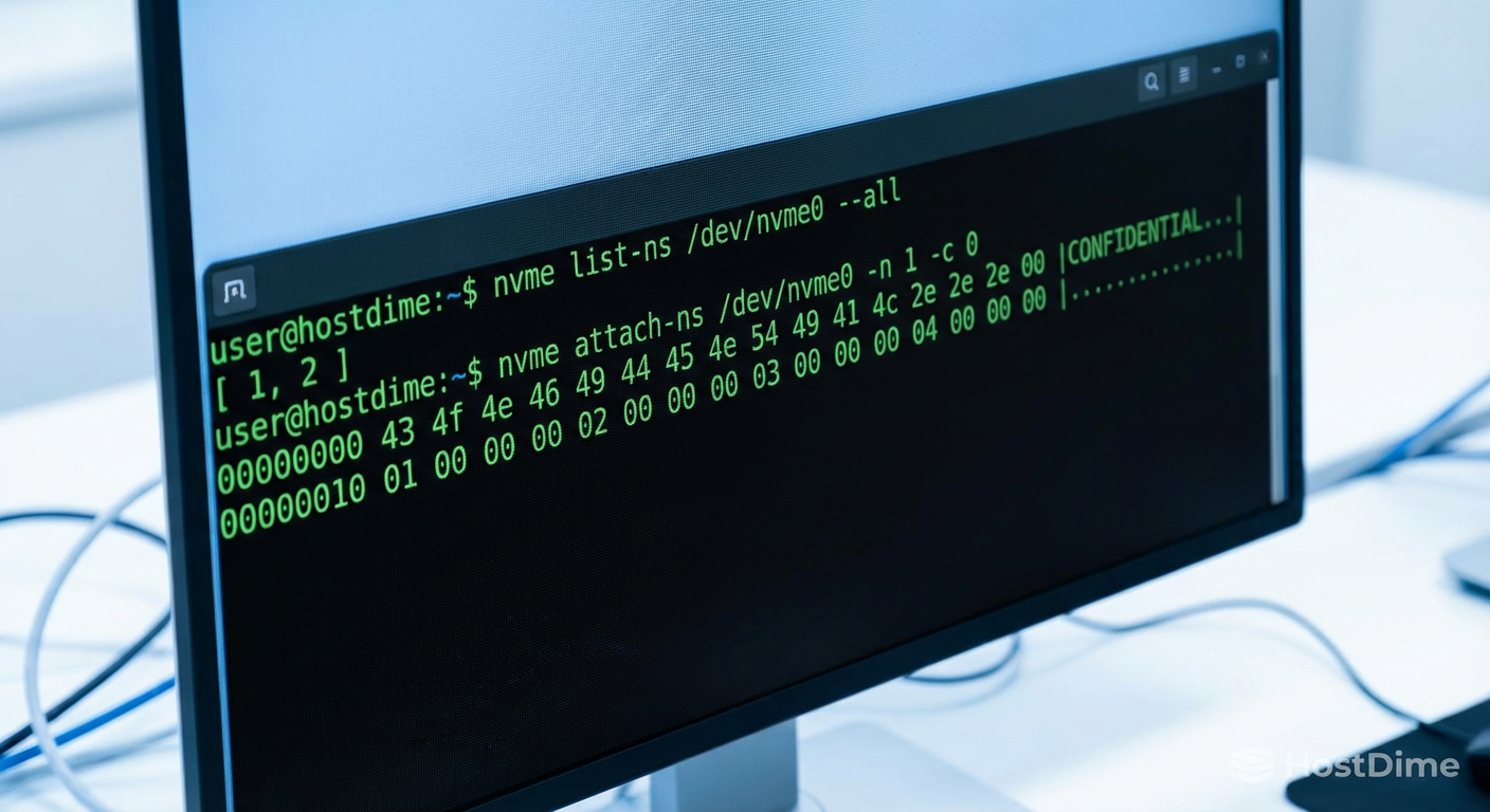 O momento da verdade: anexando o namespace oculto e revelando dados brutos que escapavam à detecção do sistema operacional.
