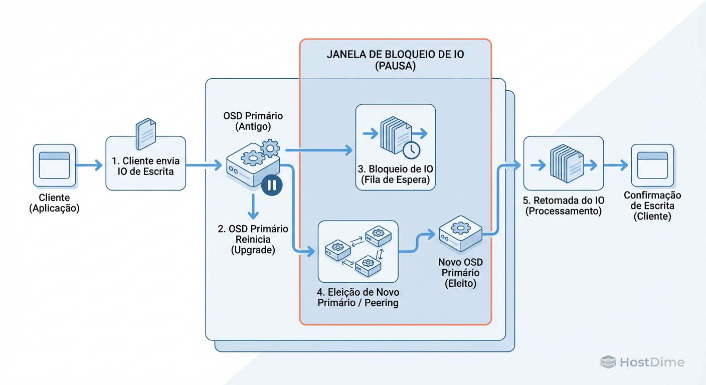 Anatomia de um Bloqueio: Onde o 'Downtime Invisível' acontece durante o Peering dos Placement Groups (PGs).