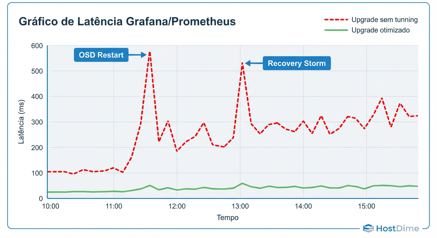 Expectativa vs. Realidade: Como a recuperação agressiva pode saturar a latência (p99) e derrubar aplicações sensíveis.