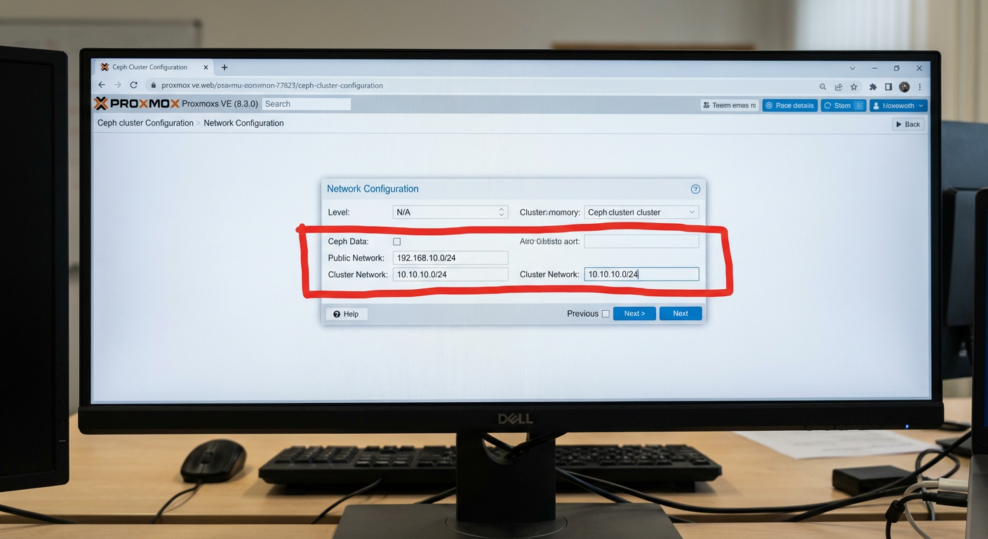 Configuração de redes distintas para evitar gargalos de performance durante a recuperação de dados.
