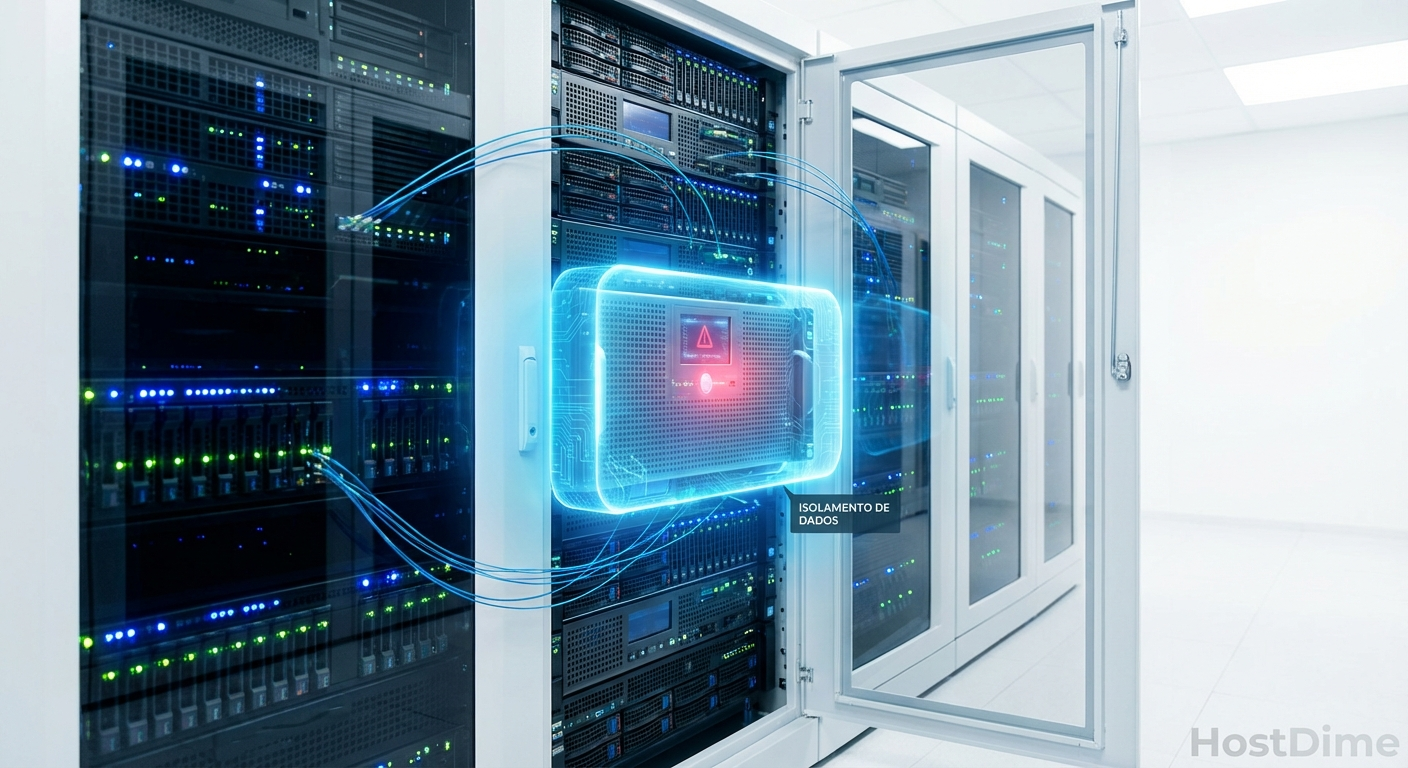 Representação visual das flags do Ceph atuando como um escudo de quarentena ao redor do nó comprometido.