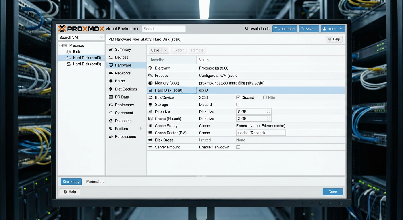 Legenda: Ativar o Discard e usar VirtIO SCSI é essencial para manter a performance e a saúde do storage a longo prazo.
