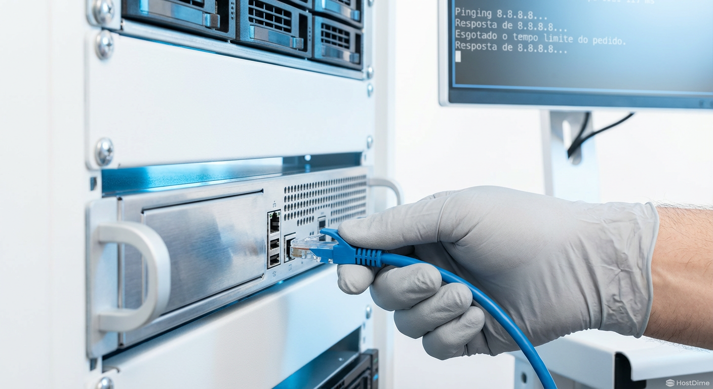 O teste prático de falha: desconectando um nó e observando a retomada automática do serviço.