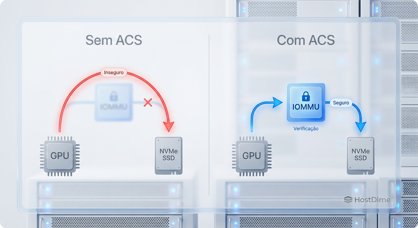 Comparativo de impacto: Perda de pacote no TCP vs. Pausa dramática no fluxo RDMA.