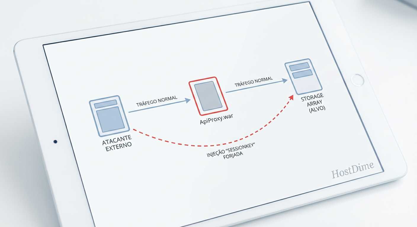 Fig. 1: O fluxo de bypass de autenticação explorando a validação de sessão no ApiProxy.war.