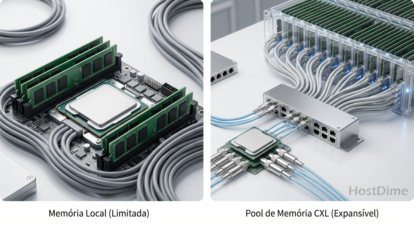 Fig. 1: A quebra do paradigma de acoplamento rígido entre CPU e Memória.