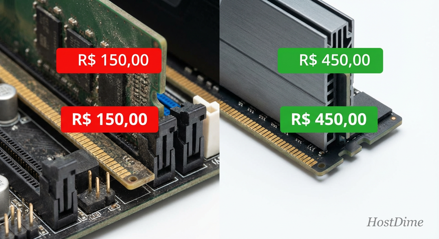 DDR5 vs DDR4 em 2025: O Paradoxo do Preço e o Impacto do HBM no Enterprise