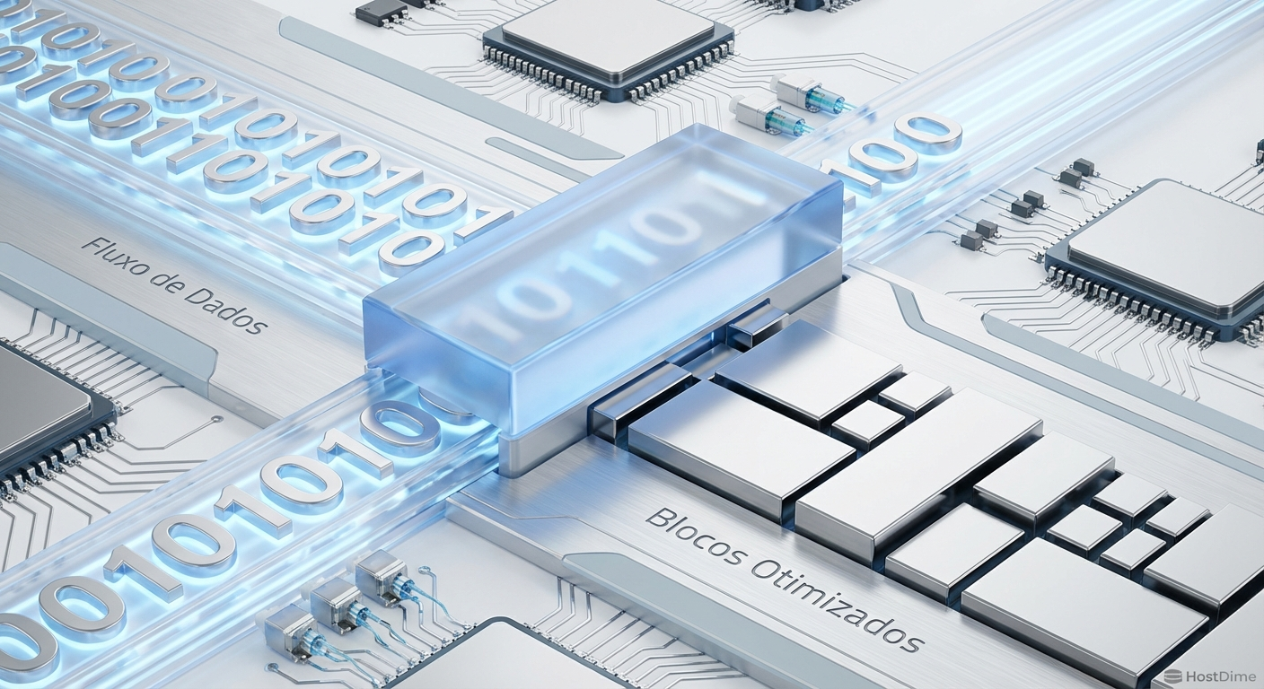 Representação visual da janela deslizante do Buzhash criando chunks dinâmicos