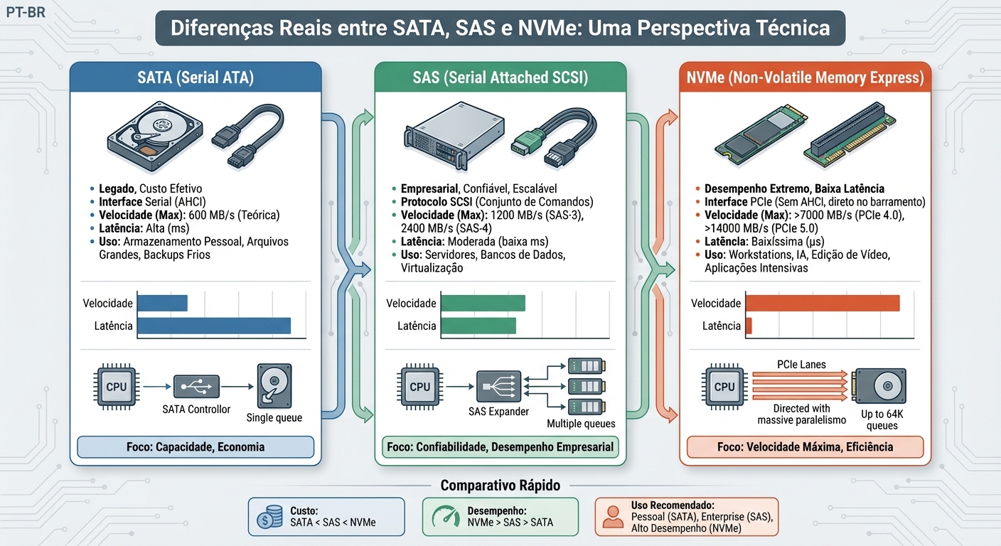 Diferencas Reais Entre Sata Sas E NVMe