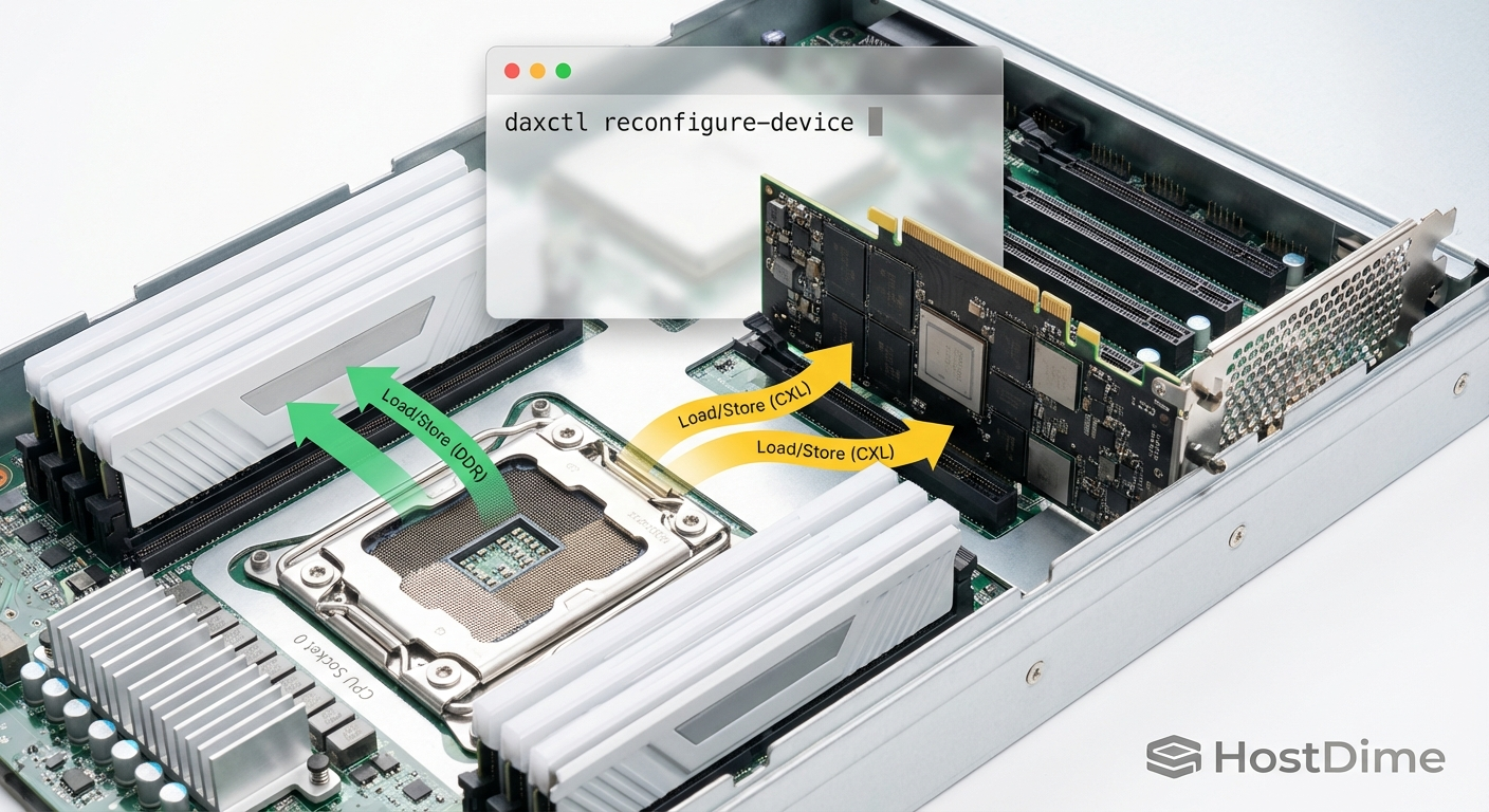 Convertendo o hardware bruto em recurso do sistema: o fluxo de reconfiguração de DAX para System RAM.