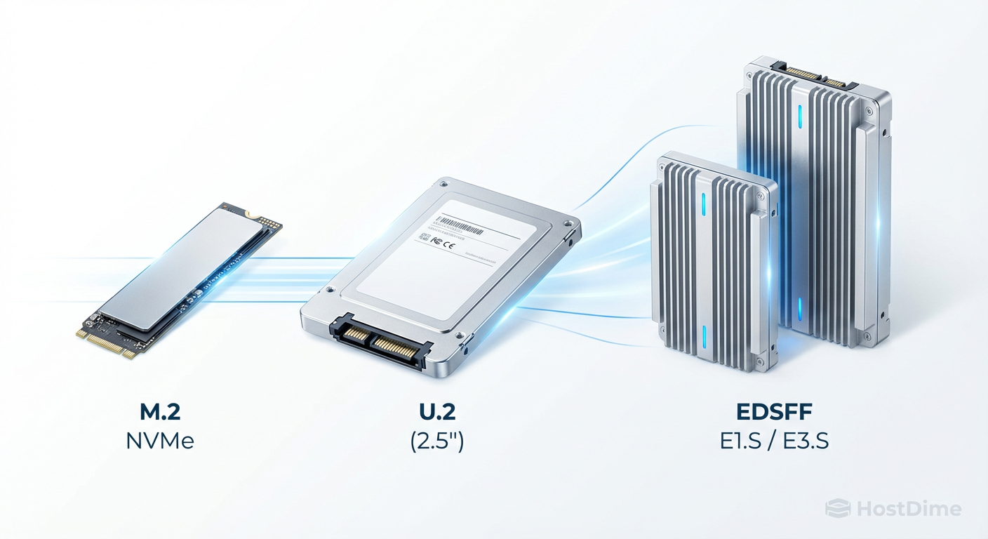 Evolução do formato: Do M.2 exposto aos blindados E1.S e E3.S.