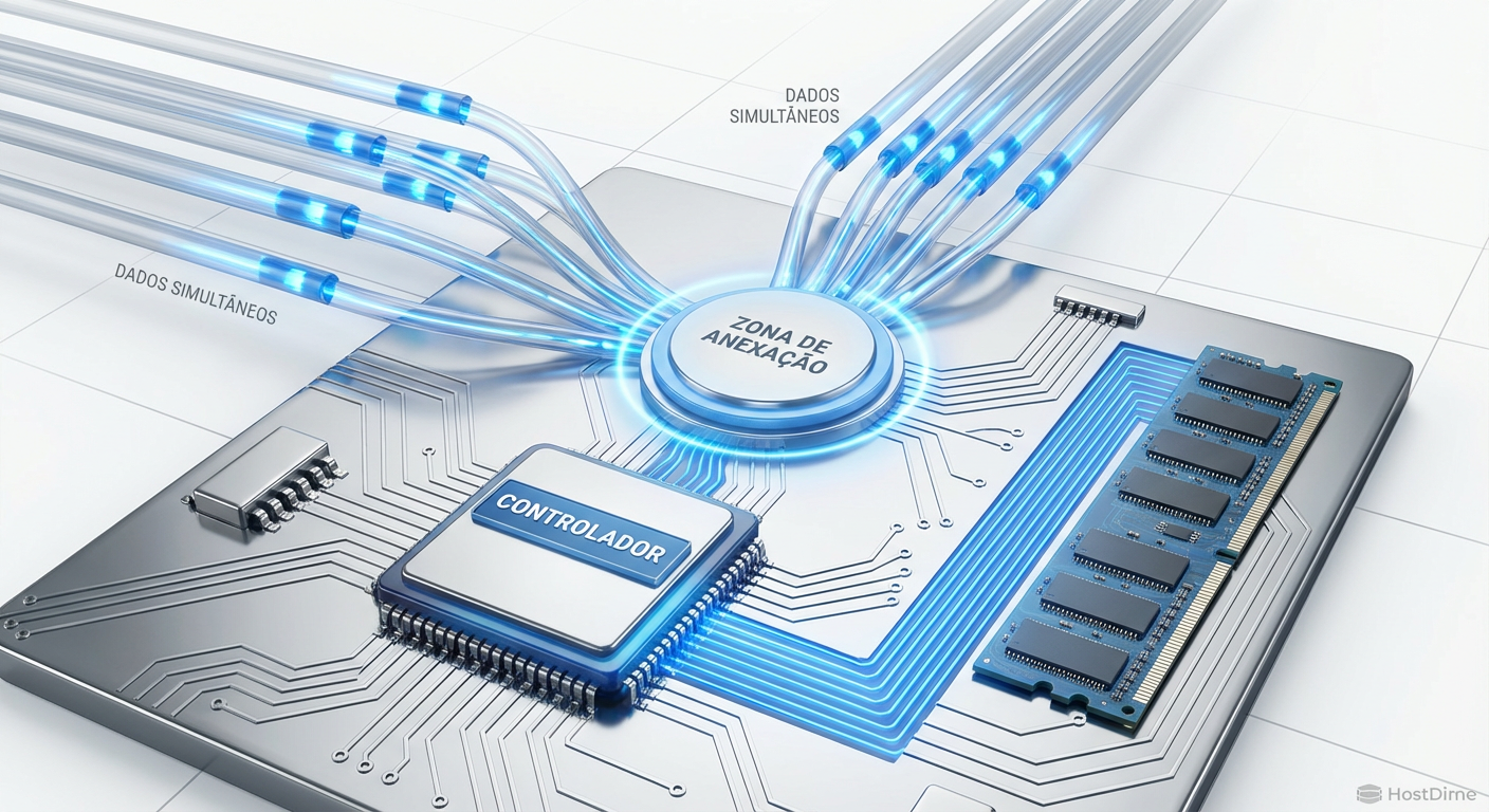 Fig. 4: Mecanismo de Zone Append permitindo escritas paralelas sem lock no Write Pointer.