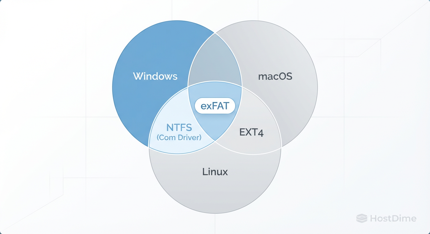 Fig. 2: Mapa de compatibilidade nativa entre os principais sistemas operacionais.