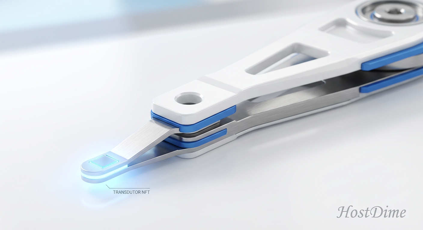 O componente crítico: O Transdutor de Campo Próximo (NFT) é onde a mágica e o risco de falha residem.