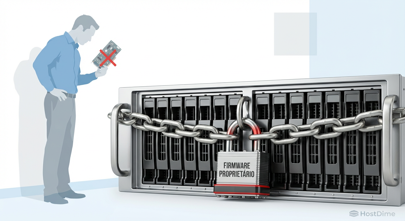 O pesadelo do Vendor Lock-in: quando seus dados ficam reféns de um hardware que não existe mais.