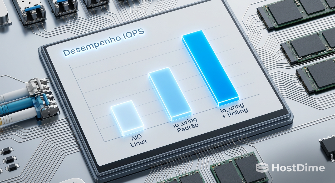 Comparativo de IOPS: O salto de performance ao abandonar o modelo legado.