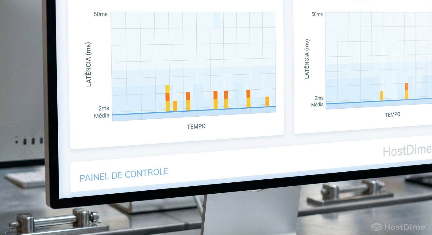 A mentira da média: Um mapa de calor de latência revela os picos de 'latência de cauda' (tail latency) que as médias escondem, mas que o usuário sente.