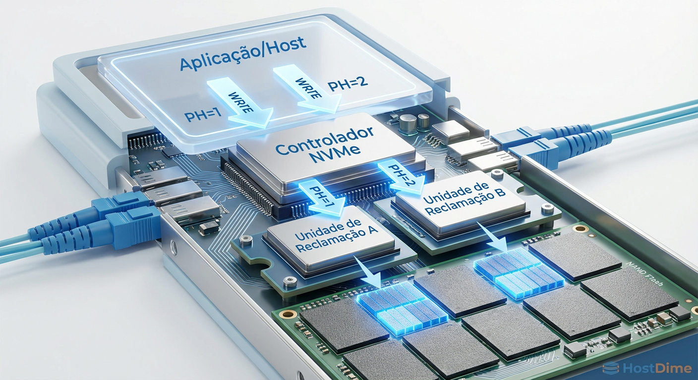 Fluxo de dados no FDP: Do comando de escrita etiquetado até o isolamento físico na NAND.