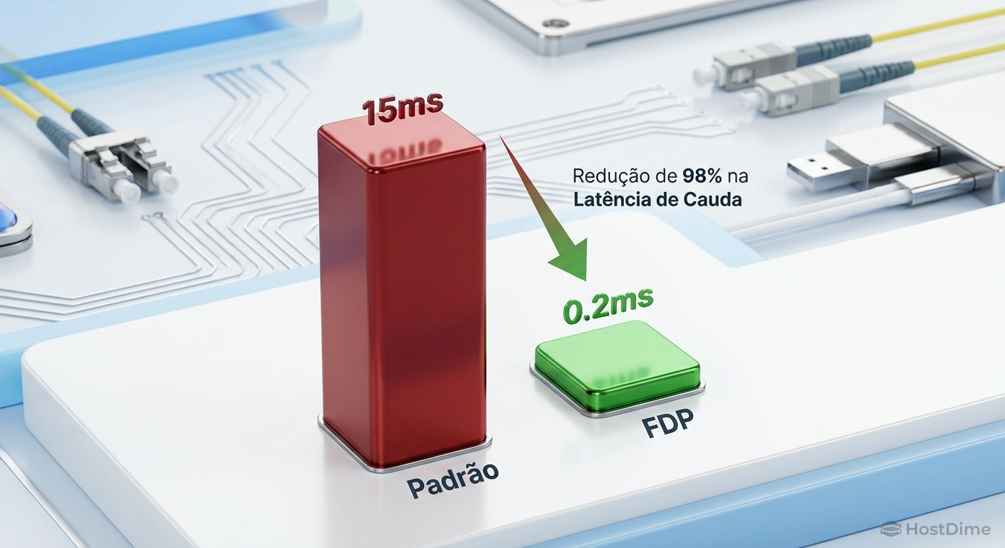 Redução brutal na latência de cauda: Onde o FDP brilha para aplicações sensíveis.
