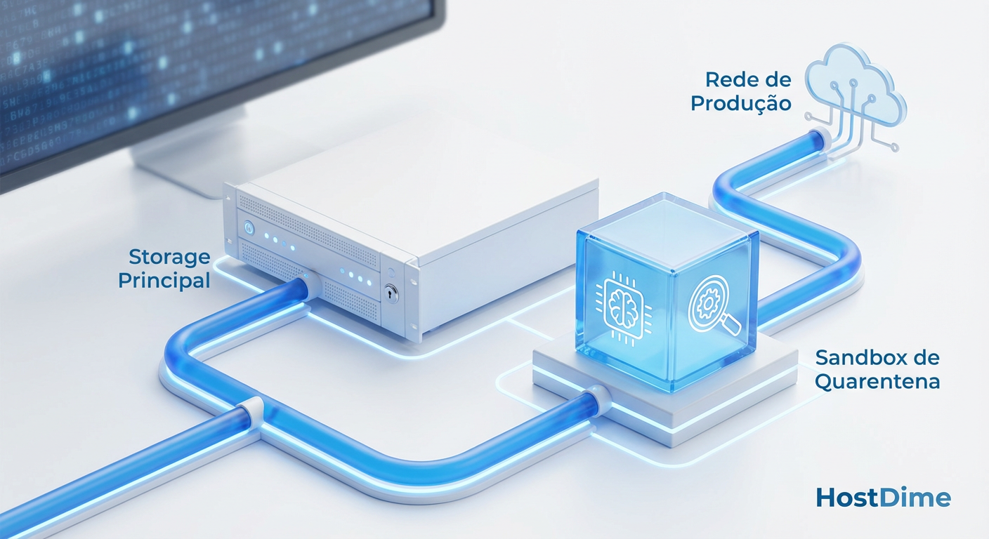 Fig. 3: Arquitetura de Cleanroom. O dado nunca deve retornar à produção sem passar por uma zona de quarentena e validação forense.