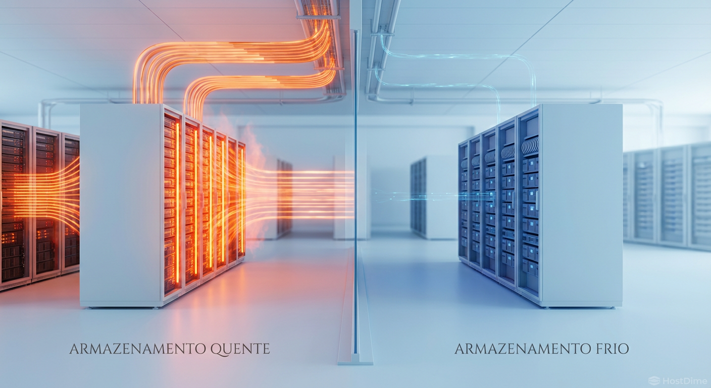 O contraste térmico: o armazenamento quente consome gigawatts, enquanto o armazenamento frio (Cold AI) se torna a âncora de eficiência energética.