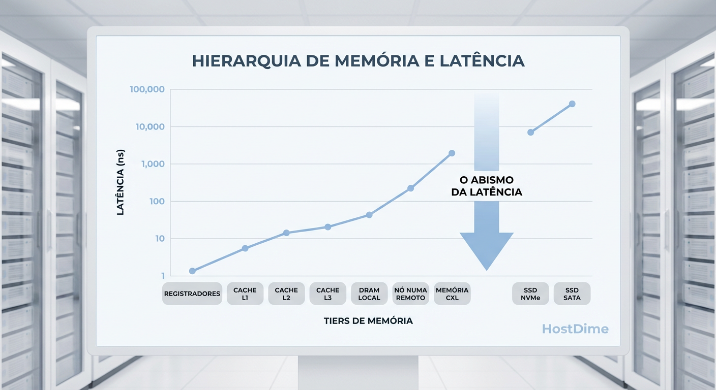 Gráfico em escala logarítmica ilustrando o 