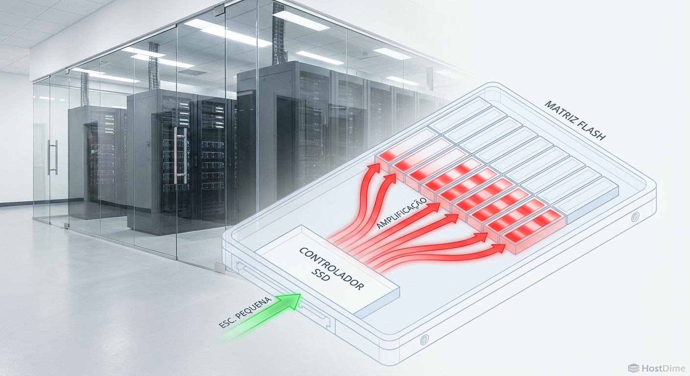 Gráfico ilustrando o abismo crescente entre a capacidade de armazenamento e a velocidade de transferência, destacando a zona de risco operacional.
