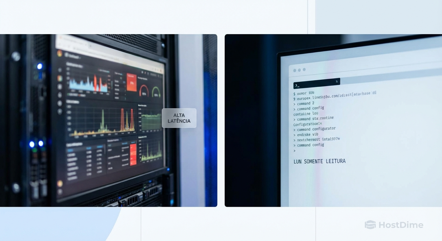 Execução do playbook de contenção: identificação da anomalia de I/O e isolamento cirúrgico do host via CLI.