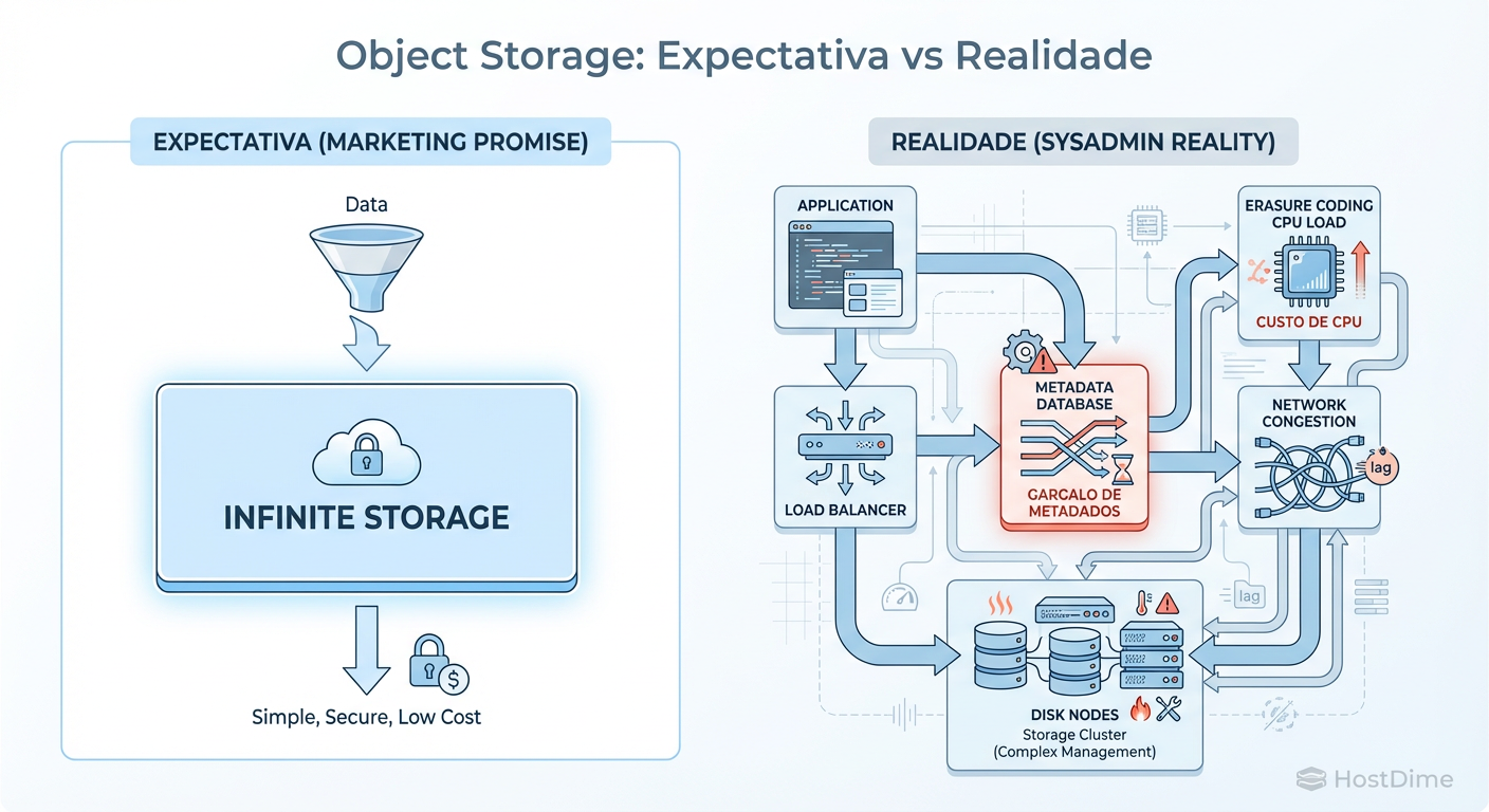 Fig. 1: O diagrama de fluxo que o vendedor do software esqueceu de mostrar no PowerPoint. Note onde a latência realmente se esconde.