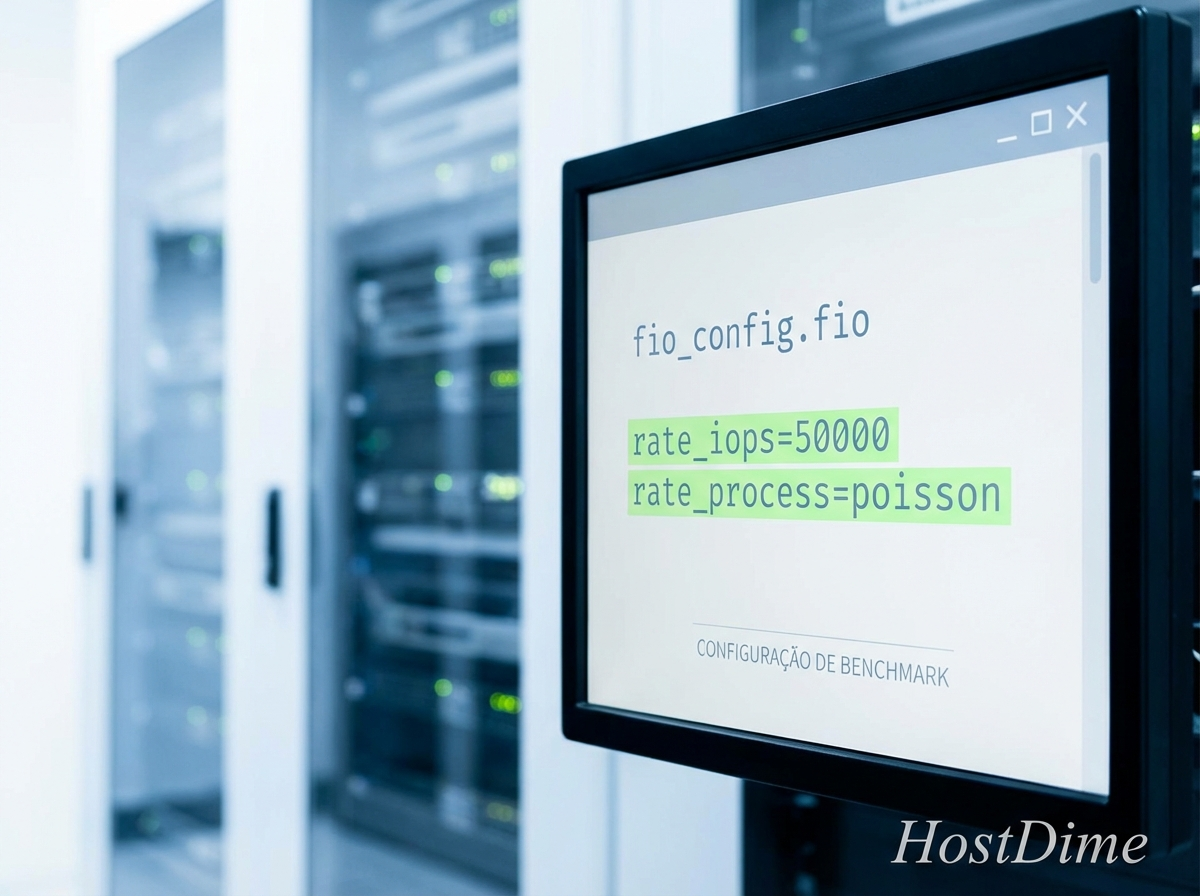 Configuração de parâmetros no terminal Linux forçando o Fio a operar com distribuição de Poisson.