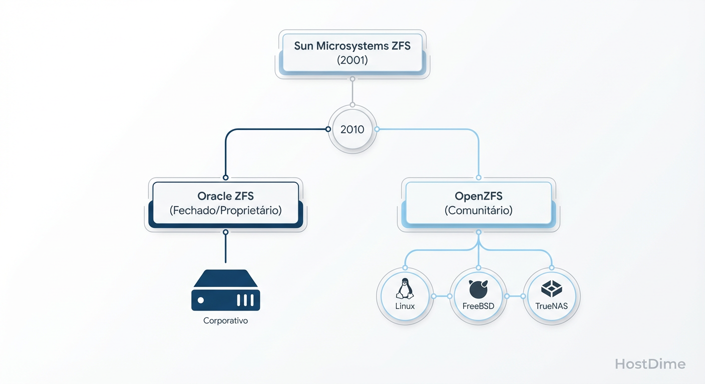 A Grande Cisão: De um projeto open source da Sun para dois mundos distintos.
