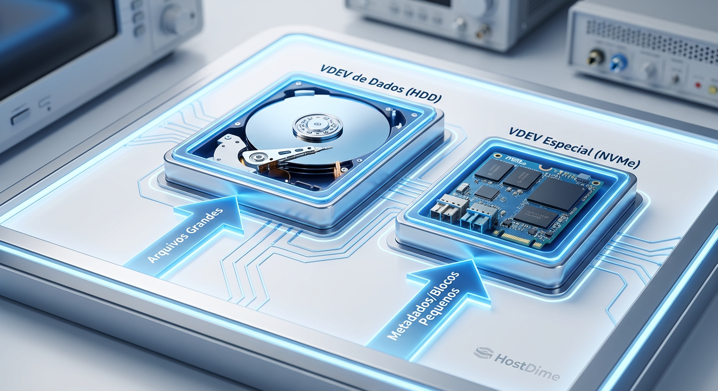 Fig. 2: Arquitetura de Classes de Alocação. Metadados e pequenos blocos são fisicamente segregados.