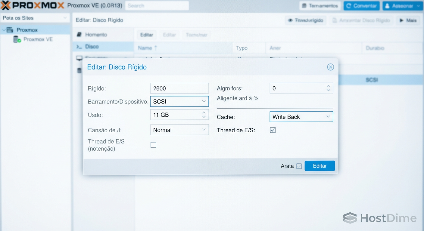 Fig 2. A trindade da performance de virtualização: SCSI, Write Back e IO Thread.